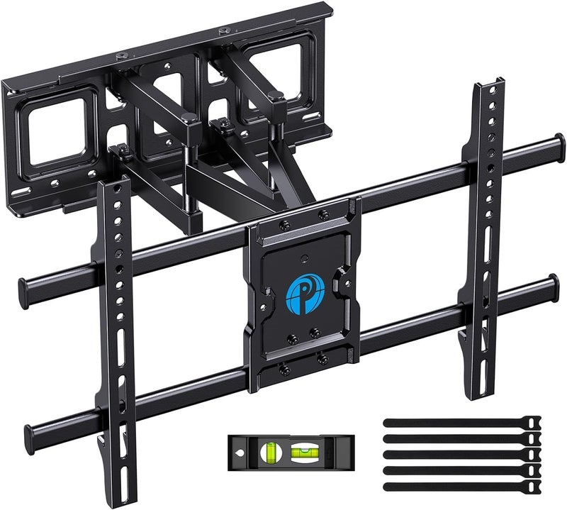 Pipishell Full Motion TV Wall Mount for Most 37-84 Inch TVs up to 132lbs, Wall Mount TV Bracket Articulating Swivel Tilt Extension Leveling Max VESA 600x400mm Fits 12/16" Wood Stud, PILFK1 - Image 1